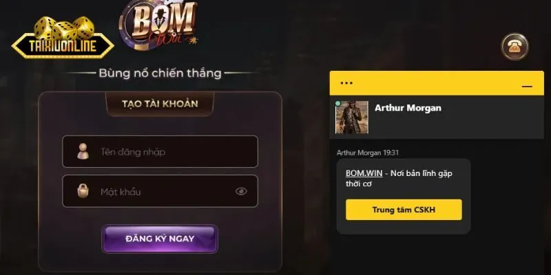 Người chơi điền đầy đủ các thông tin mà NPH yêu cầu