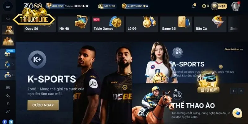 Cổng game sở hữu giao diện đẹp mắt, thân thiện
